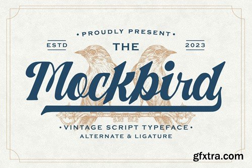 Mockbird - Vintage Script Typeface JW34BWJ
