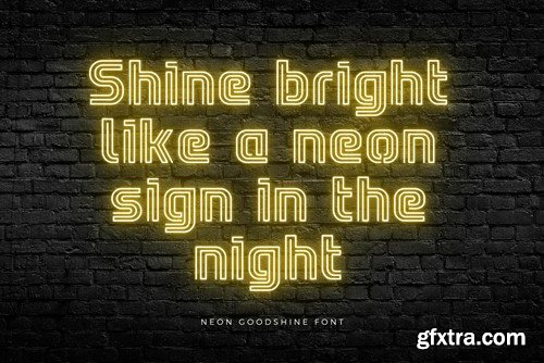 Neon Goodshine - Neon Display Font K4QUAPS