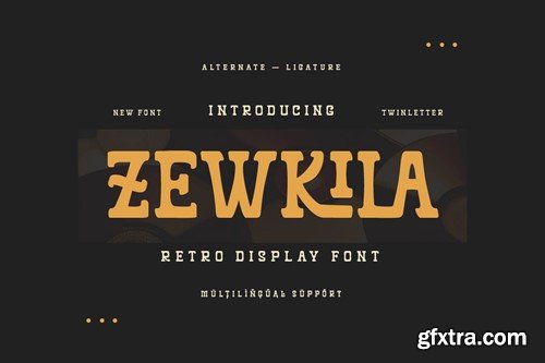 Zewkila - Retro Display Font XZ4C2PW