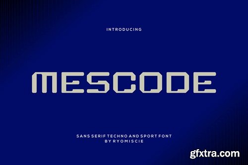 Mescode - Sans Serif Techno And Sport Font QPKJVP3