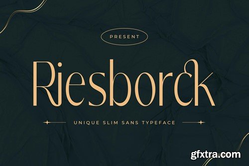 Riesborck - Unique Slim Sans Typeface FM3GEXL