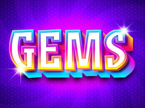 Colorful Shiny Gems Text Effect with Vibrant Color