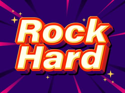Bold Orange Rock Hard Modern 3D Pop Text Effect