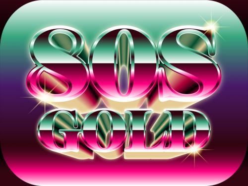 Old School 80S Gold Retro Shiny Metallic Text Effect