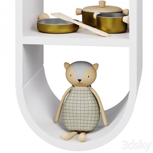Wall shelf Mallory Kids with decor by Crate and Barrel / Crate and Kids