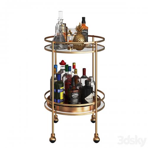 Mini Bar Beverage Table