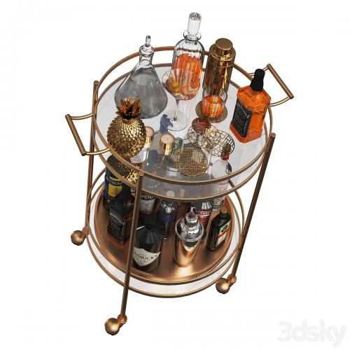 Mini Bar Beverage Table