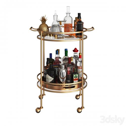 Mini Bar Beverage Table