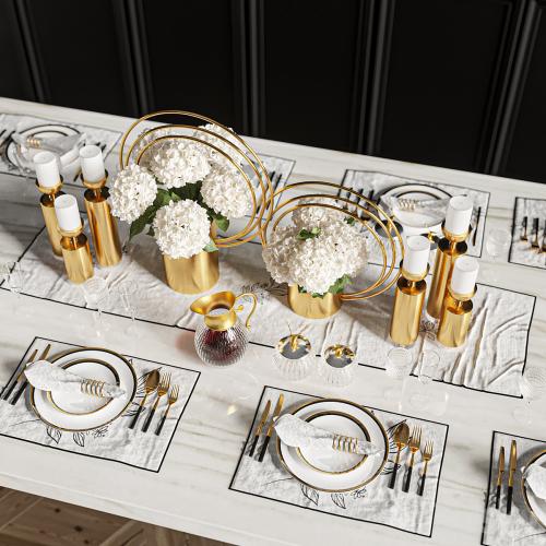 Dinner Table Set 01