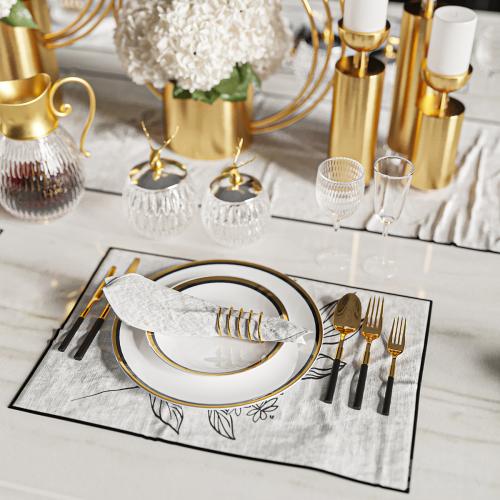 Dinner Table Set 01