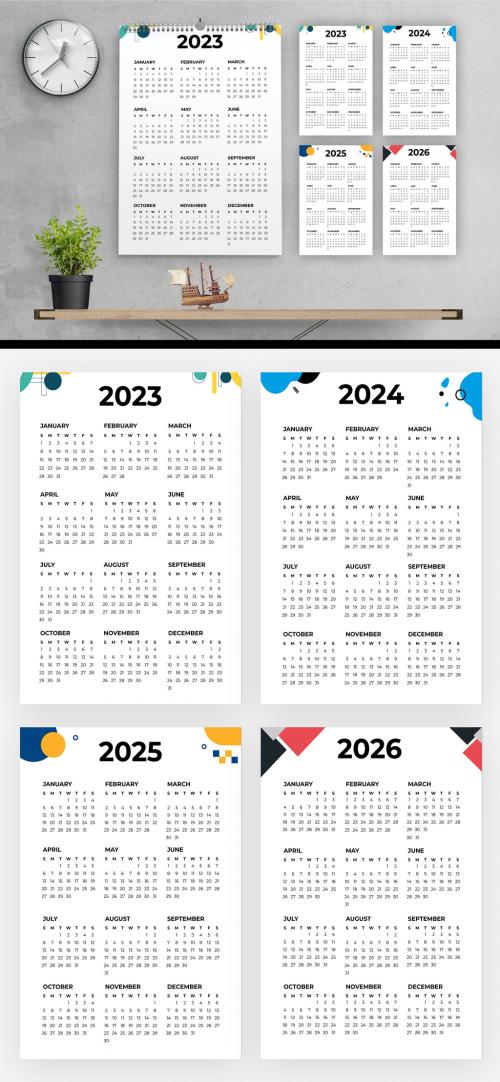 2023 Wall Calendar 2023 to 2026
