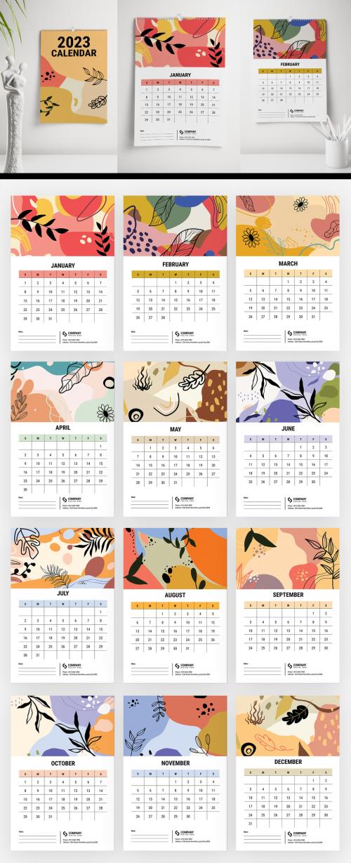 2023 Wall Calendar Design Layout