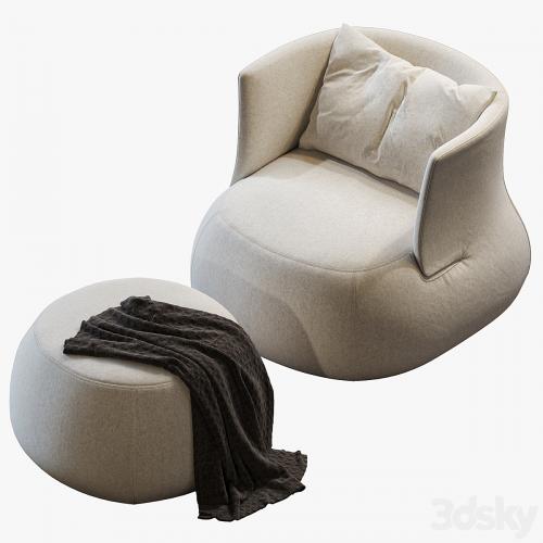 Fat-sofa armchair by B&b Italia