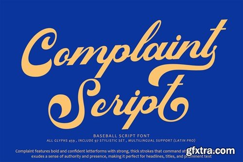Complaint Bold Script Font G3JW3WD