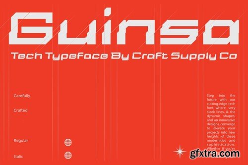 Guinsa – Futuristic Font HC9HHE2