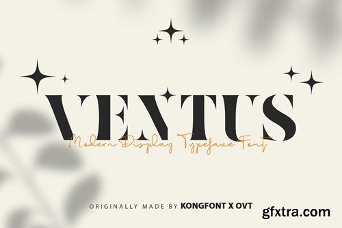Ventus - Modern Display Typeface Font AHAW5LM