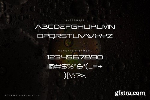 Votage Futuristic Typeface G395FTK