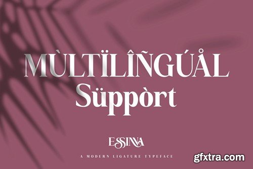 Essinna|Modern Ligature Typeface E3QLSNT
