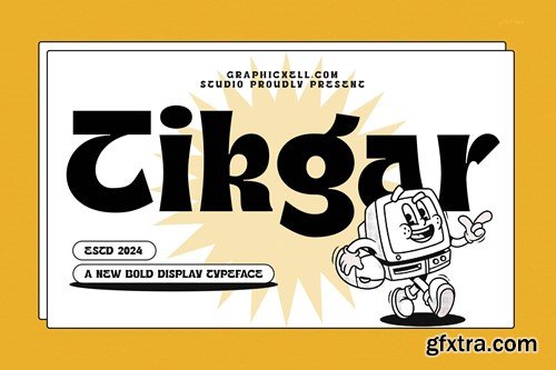 Tikgar Retro Vintage Display Font 3Y2YPLL