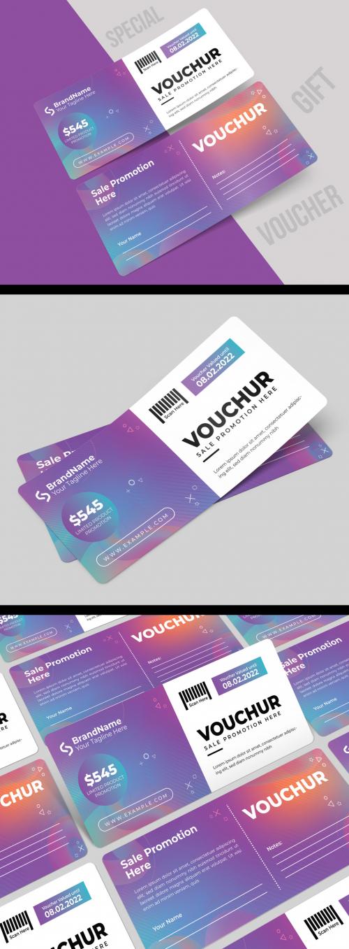 Abstract Gift Voucher Layout