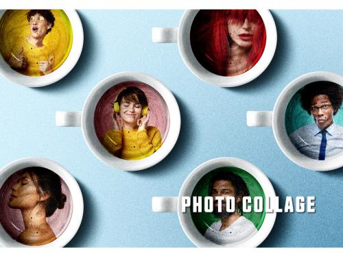 Abstract Coffee Cup Collage