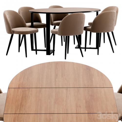 Melody dining chair and Sheffilton table