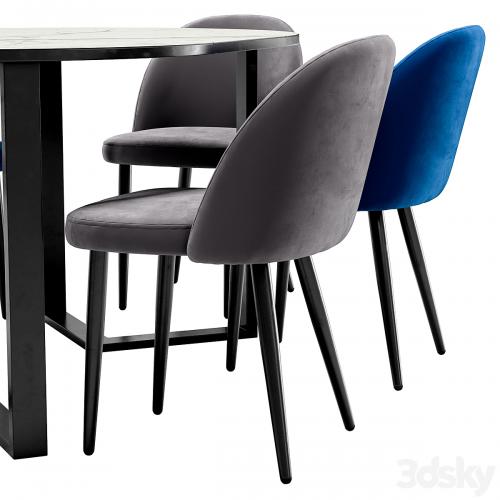 Melody dining chair and Sheffilton table