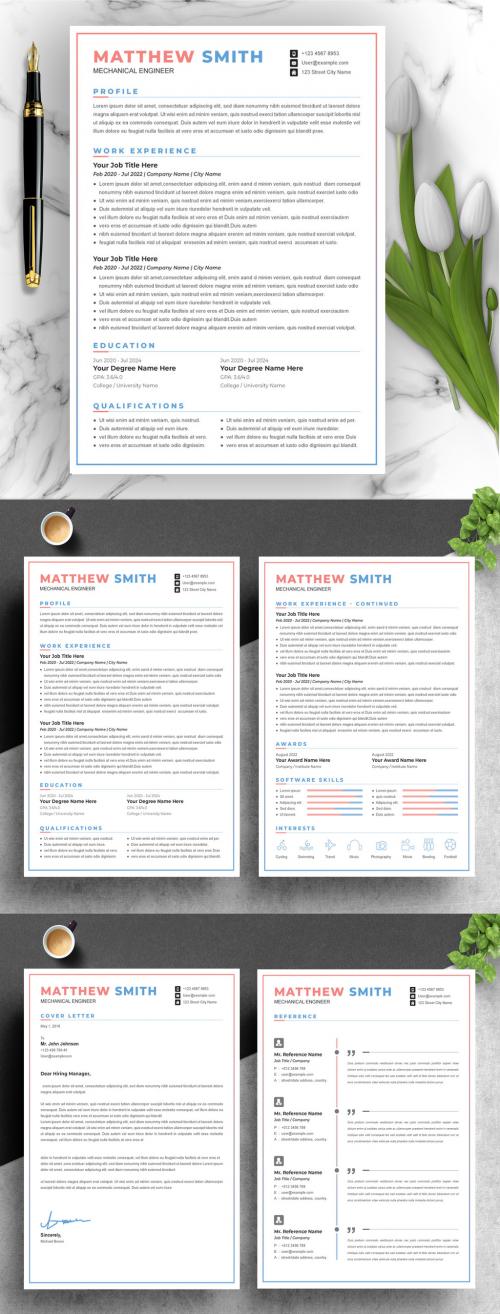 Creative Resume Templates Layout Design