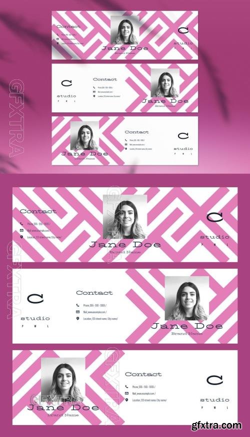 Set Creative Email Signatures Layout 758298934 Set Creative Email Signatures Layout 758298934