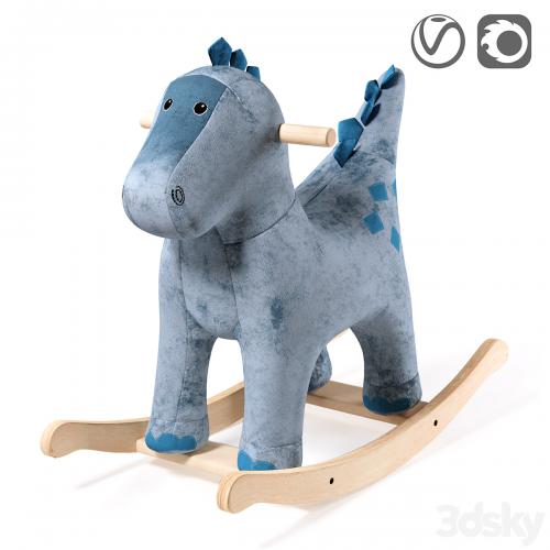 Dark blue dinosaur rocking chair
