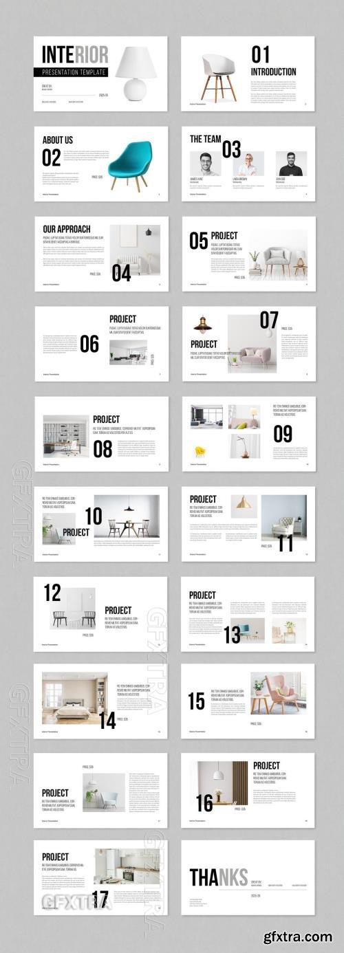 Interior Design Presentation Template Layout 757163841