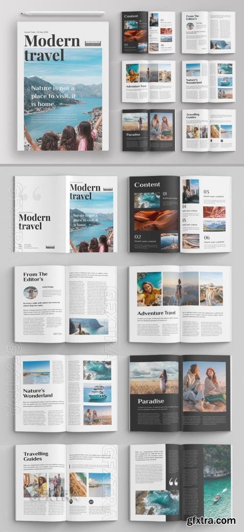 Luxury Travel Magazine Layout 759672084