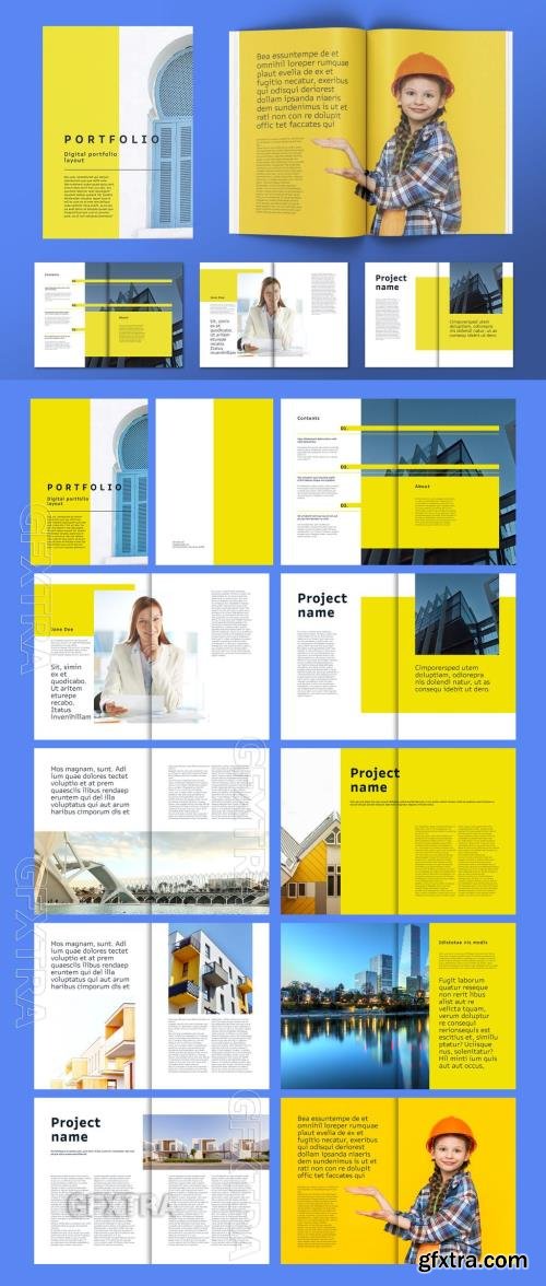 Colorful Business Portfolio layout 758298950