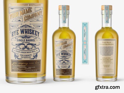 Vintage Whiskey Label Layout
