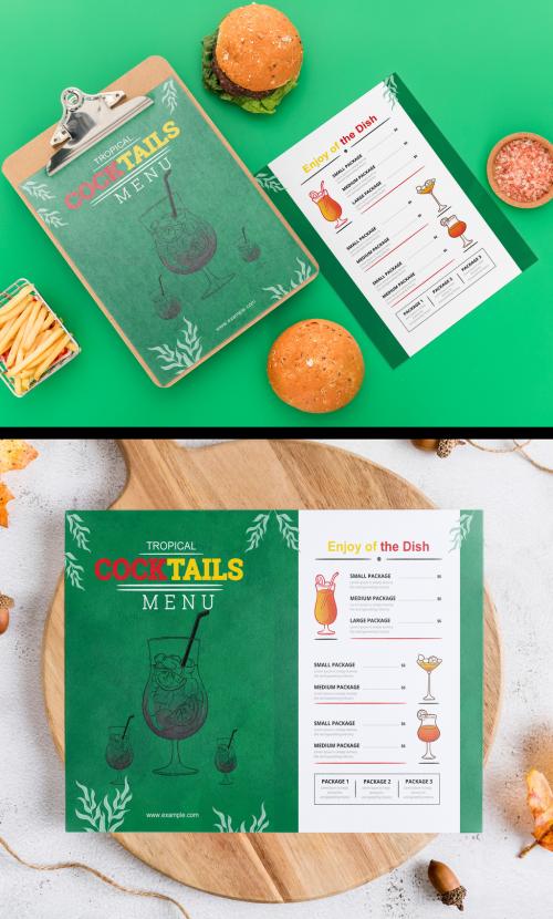 Minimalist Food Menu Card Design Layout