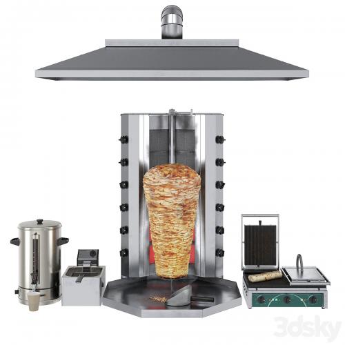 Equipment for Shawarma cafe