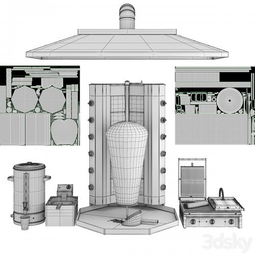 Equipment for Shawarma cafe