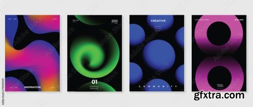 Abstract Gradient Background Vector Set 6xAI