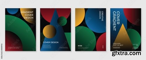 Abstract Gradient Poster Background Vector Set 6xAI