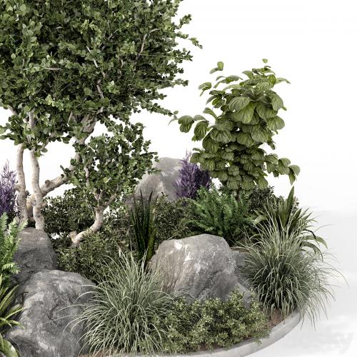 Outdoor Garden set bush and Tree - Garden Set 636