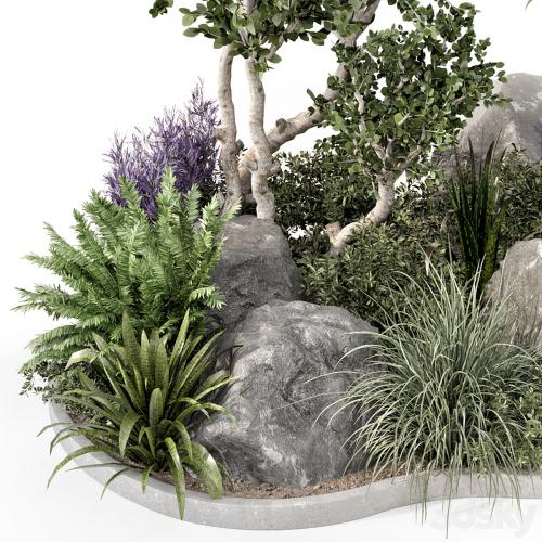 Outdoor Garden set bush and Tree - Garden Set 636