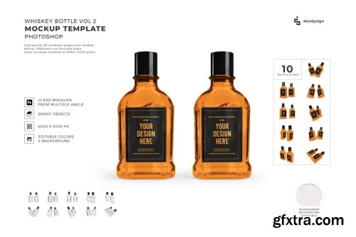 Whiskey Bottle Mockup Collections 13xPSD