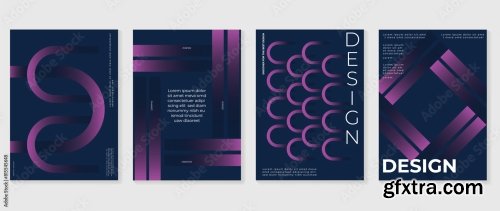 Abstract Gradient Poster Background Vector Set 6xAI