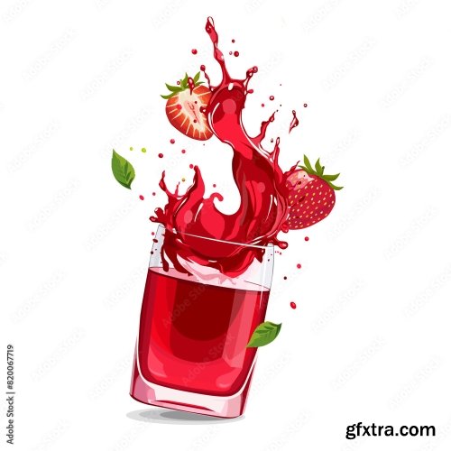 Vector Clipart With Citrus Drink Isolated For Design 6xAI