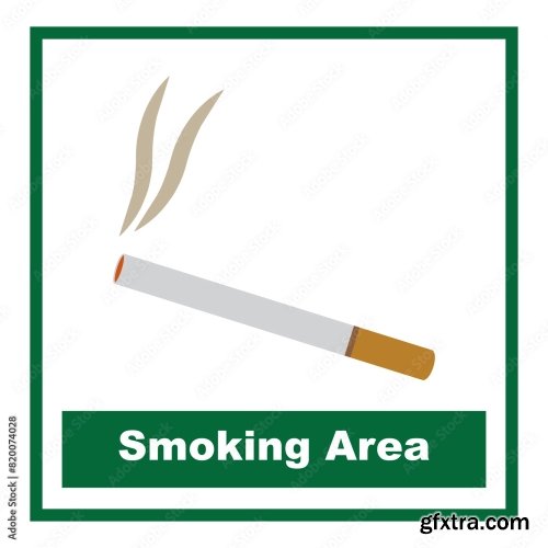 Smoking Area Sign 4xAI