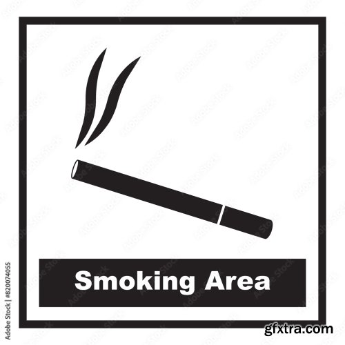 Smoking Area Sign 4xAI