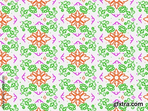 Modern Hand-Crafted Background Pattern Vector Illustration 6xAI