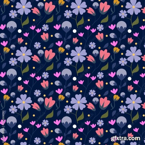 Modern Hand-Crafted Background Pattern Vector Illustration 6xAI