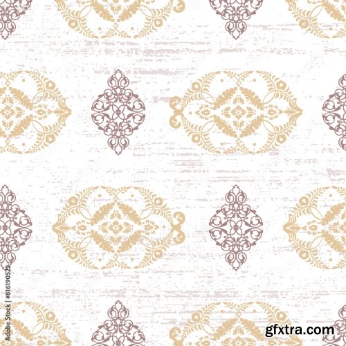 Modern Damask Carpet Pattern With Melanges For Textile Fabric 6xAI