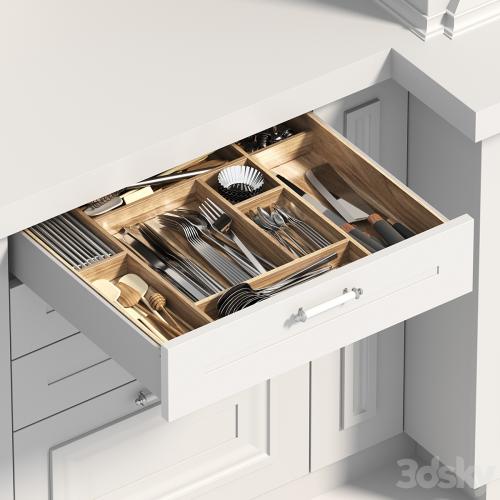 Filling for kitchen drawers